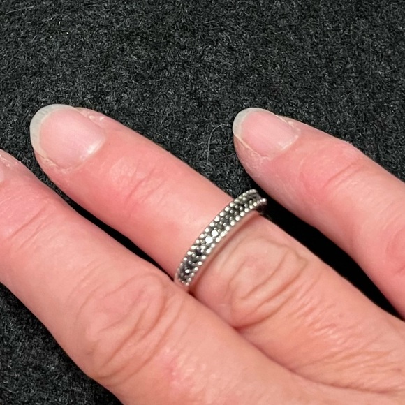 Silpada Sterling Silver and Marcasite Beaded Ring size 6 - Picture 10 of 14